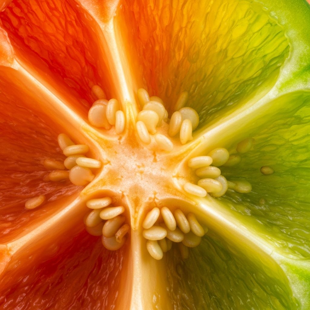 Cross-section of bell pepper
